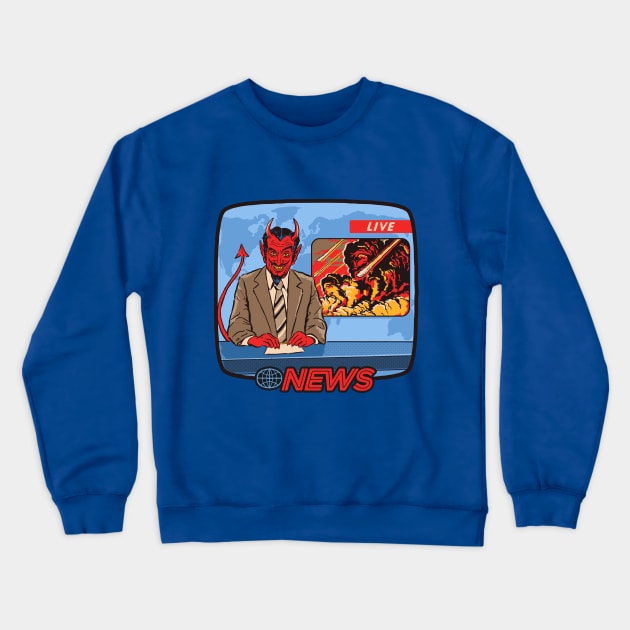 Breaking News Crewneck Sweatshirt by Steven Rhodes